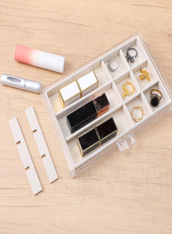Limbeuuu 5 Drawers Clear Jewelry Box for Women and Girls, Acrylic Earring Holder Organizer Ring Holder Display Storage, Warm White - Image 5